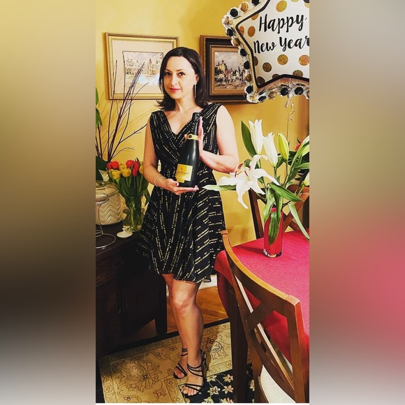 Shoshanna black and gold party dress🥂 - Picture 2 of 8